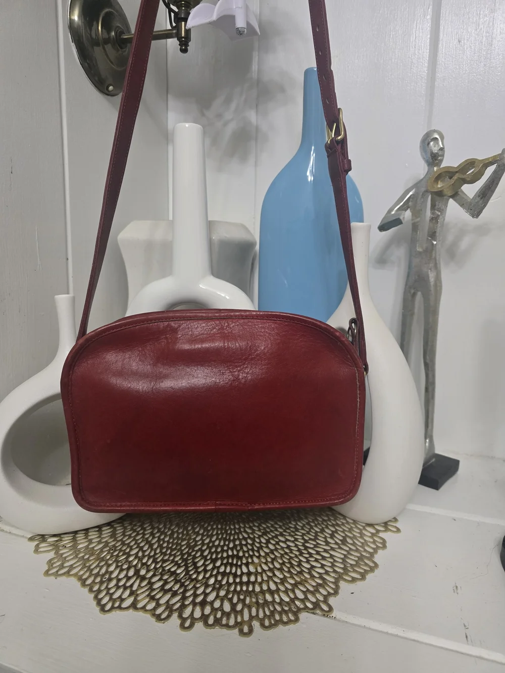 Vintage Coach Camera Bag Red NYC